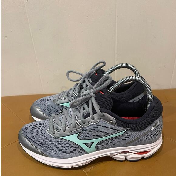 Mizuno Women's Wave Rider 22 Running Shoe Comfort Performance Gray Size 7.5 - Picture 2 of 8